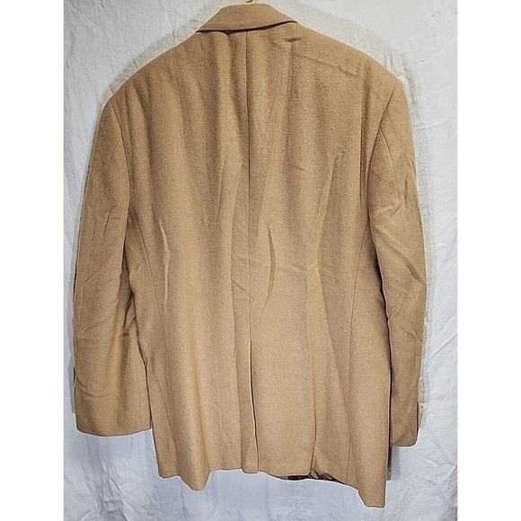 Bill Blass Blazer Mens 44L Tan Camel Hair Black Label Sport Coat Jacket - Picture 3 of 11